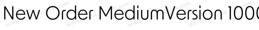 New Order MediumVersion 1000字体转换